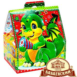 Детский новогодний подарок в картонной упаковке весом 450 грамм по цене 526 руб