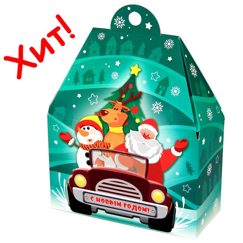 Детский подарок на Новый Год в картонной упаковке весом 750 грамм по цене 539 руб